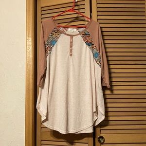 3/4 length shirt new without tags